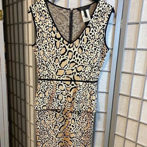 BCBG MAXAZRIA - 'Izabelle' Animal Print Bodycon Compression Bandage Dress - Sm